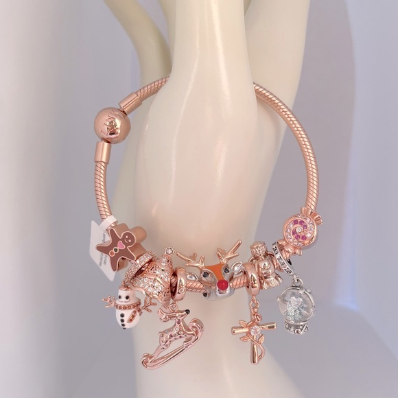 Linx Rose Gold Bracelet with Christmas Themed Charms - Picture 7 of 11